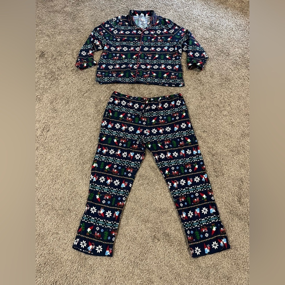 HANNA ANDERSSON GNOME CHRISTMAS PAJAMAS ADULT FLANNEL SIZE XXL